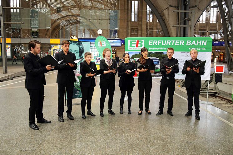 Umrahmung der feierlichen Zugtaufe mit Chorstücken von Clara Schumann durch das Ensemble Quartal