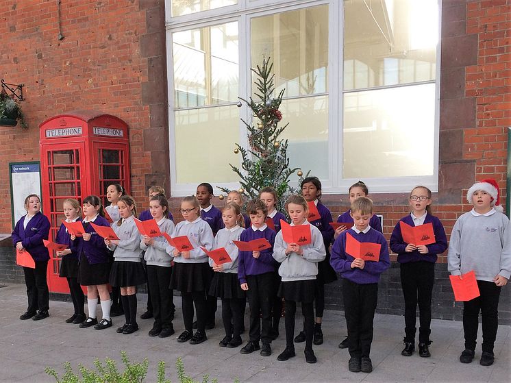 Carols at Bognor Regis station