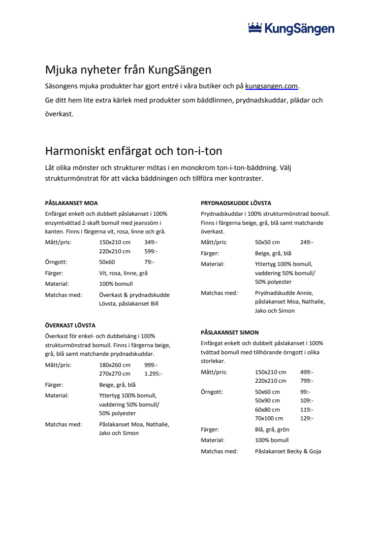 Harmoniskt enfärgat och ton-i-ton