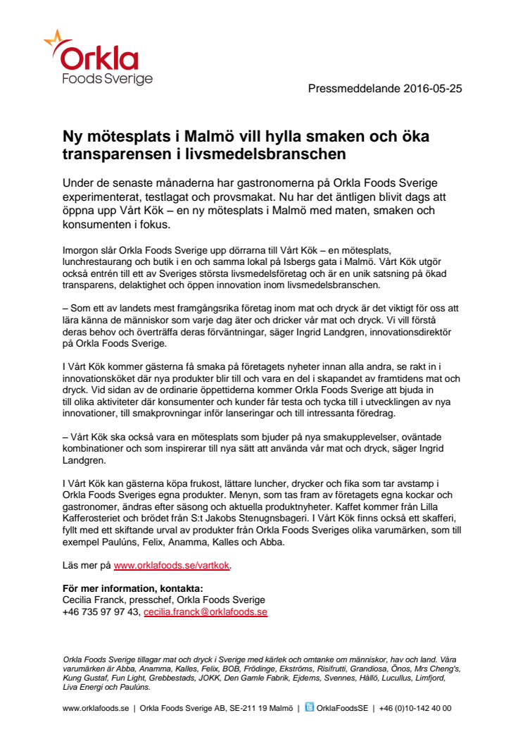 Ny mötesplats i Malmö vill hylla smaken och öka transparensen i livsmedelsbranschen