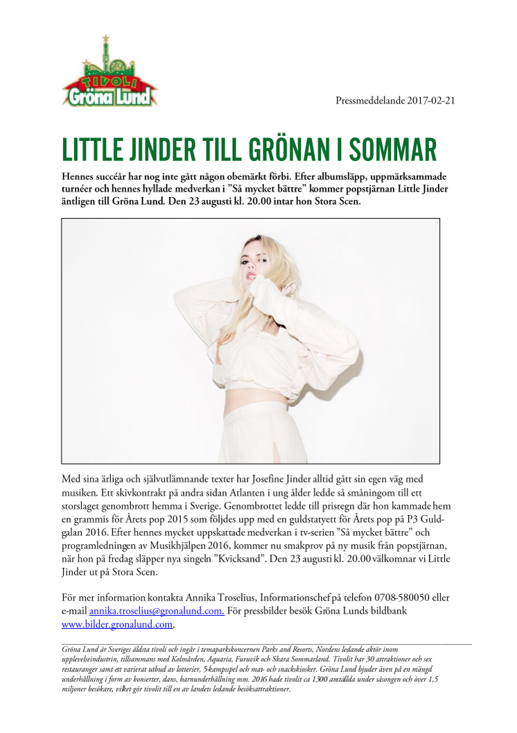 Little Jinder till Grönan i sommar