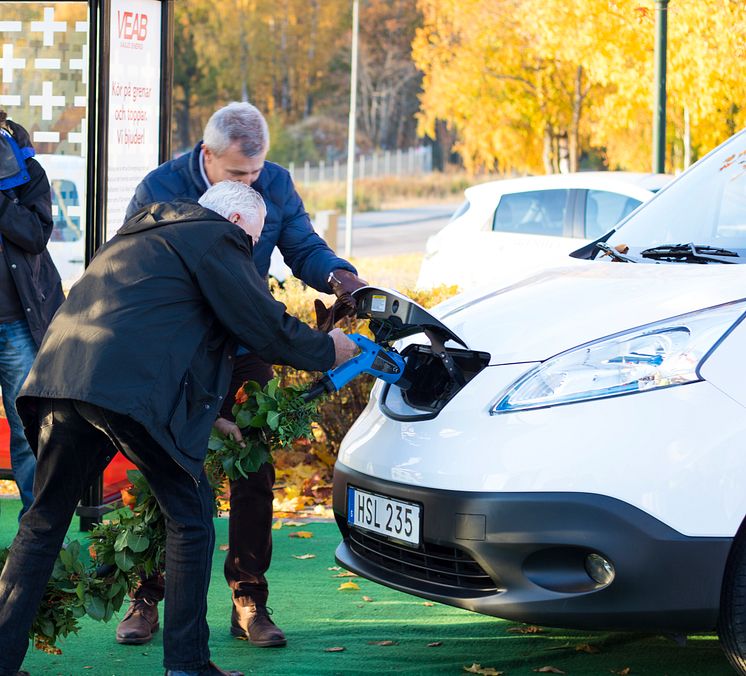 Invigning av Växjös första snabbladdare