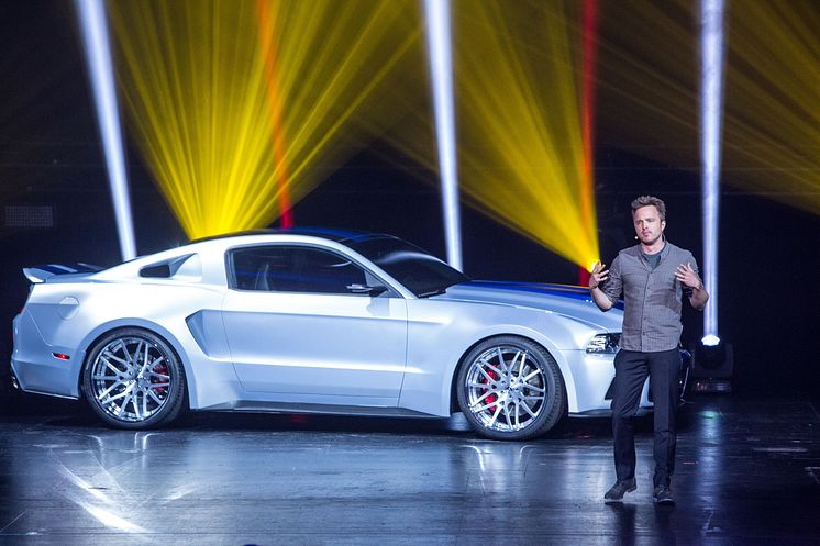 Ford Mustang ja Aaron Paul "Need for Speed" -elokuvan esittelytilaisuudessa