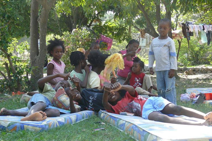 Barn i SOS-Barnbyn Santo, Haiti