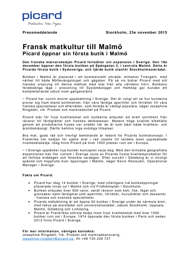 Fransk matkultur till Malmö