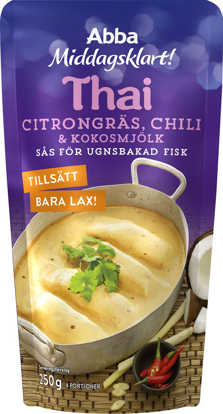 Abba Middagsklart Citrongräs, chili och kokosmjölk