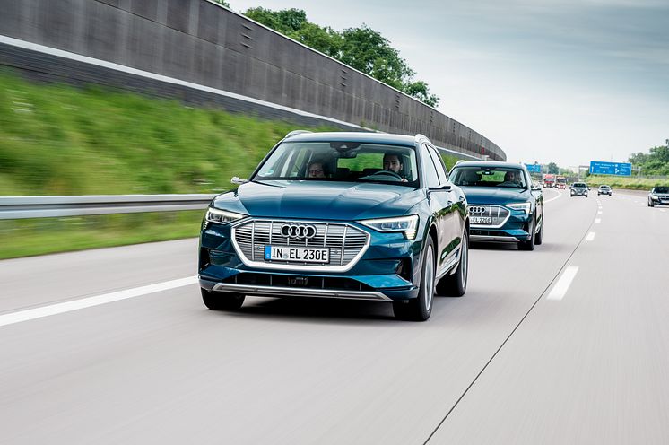 3x Audi e-tron 55 quattro på langturstest