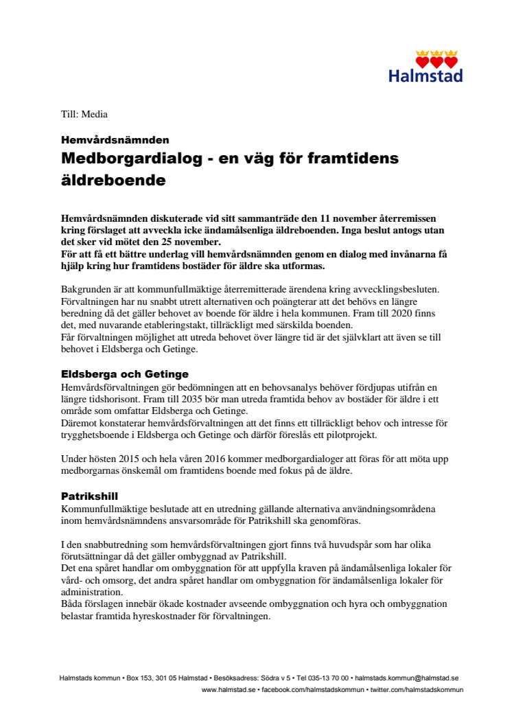 Medborgardialog - en väg för framtidens äldreboende