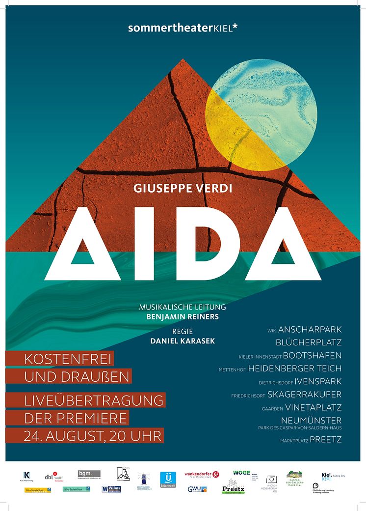 Das Plakat der diesjährigen Sommertheater Liveübertragung "AIDA"