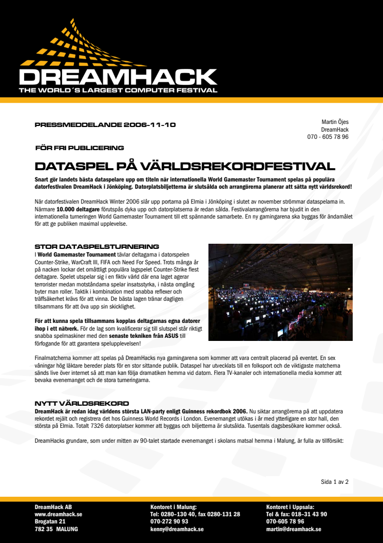 Dataspel på världsrekordfestival