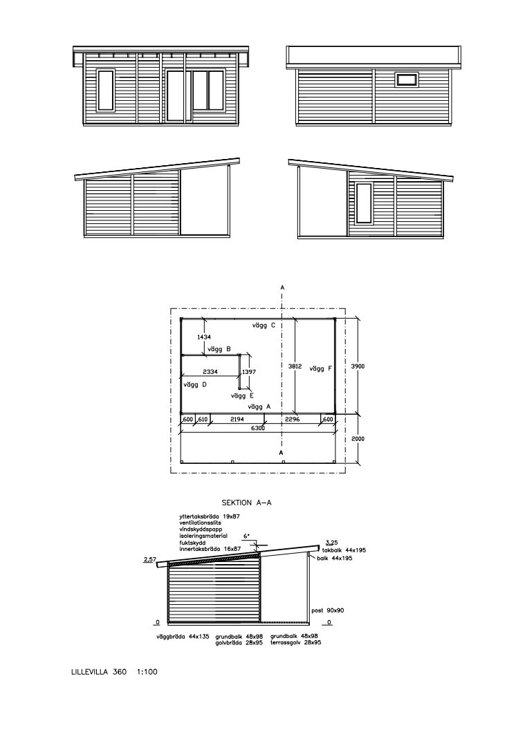 Planritning Attefallshus