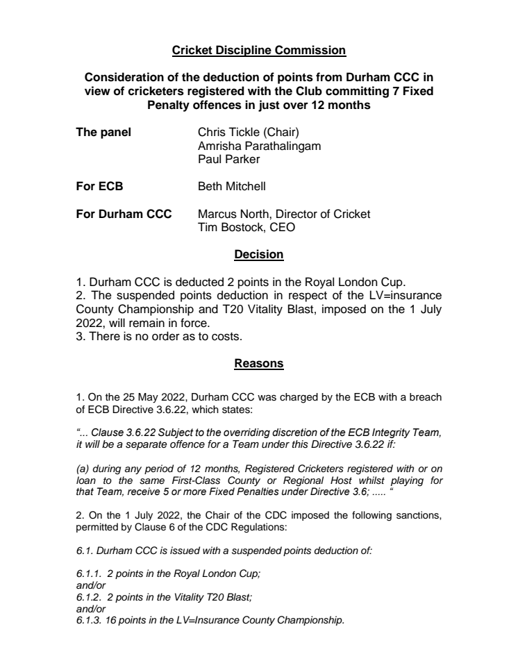 CDC Panel decision - Durham (August 2022).pdf