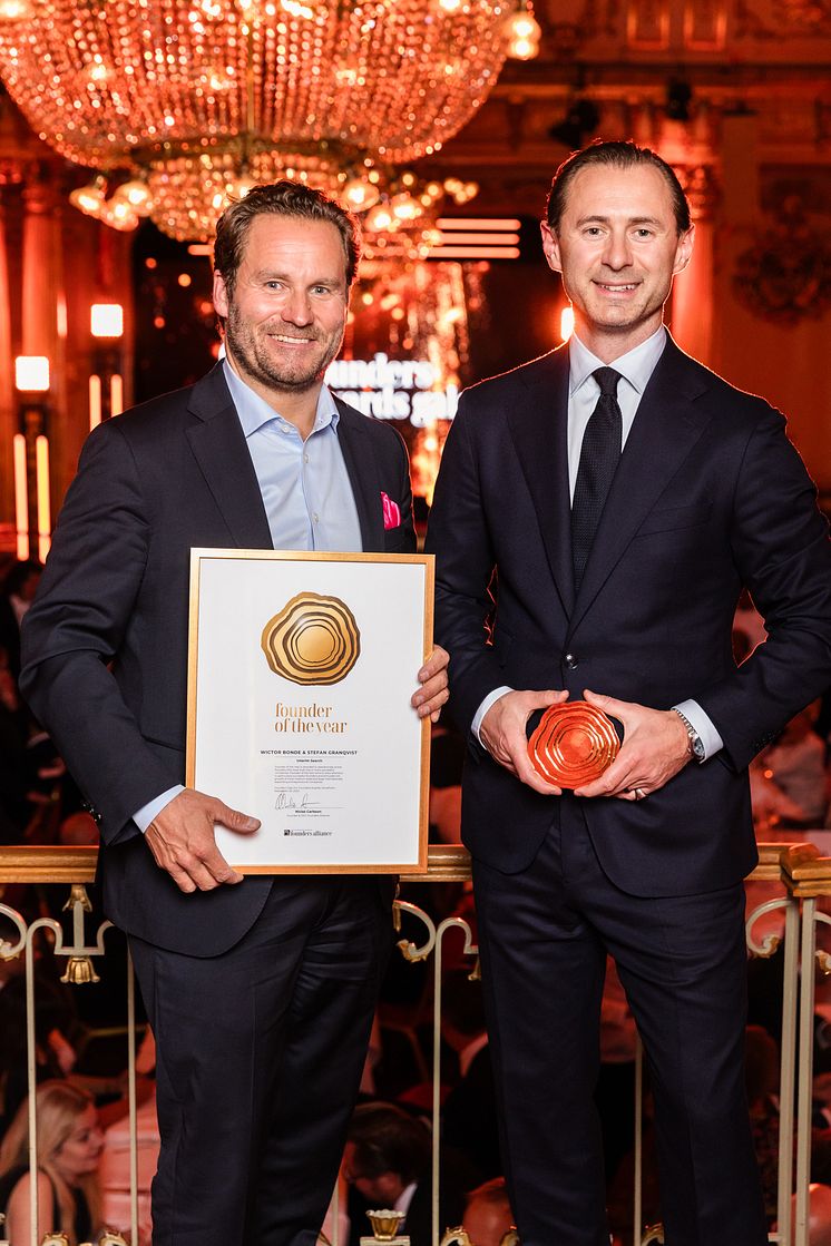Wictor Bonde & Stefan Granqvist, Interim Search, Gold Winner Founder of the Year Medium Size Companies by Founders Alliance 11