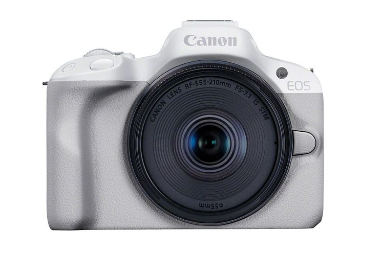 Canon EOS R50_White_The Front_RF-S 55-210mm