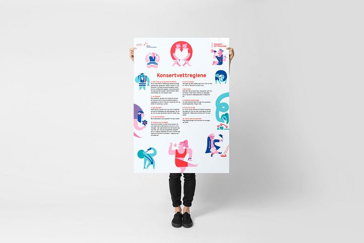 Konsertvettreglene plakat