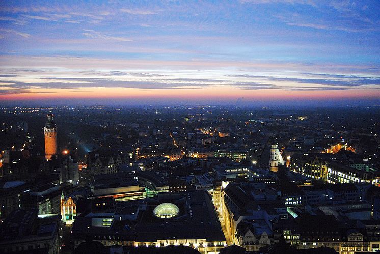 Ausblick auf Leipzig - namensgebende Spielstätte der 1000. "Tatort"-Jubiläumsfolge