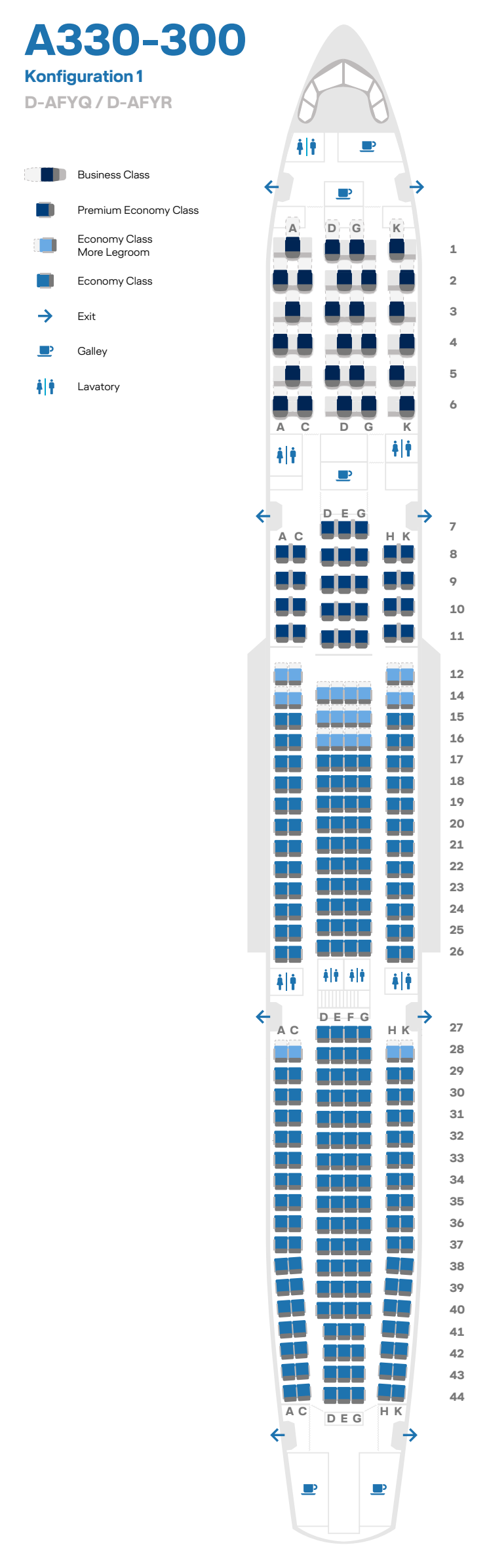 Seatmap A330-300