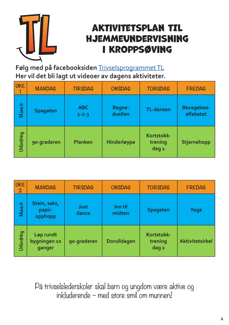 Morsom og aktiv hjemmeundervisning i kroppsøving! 