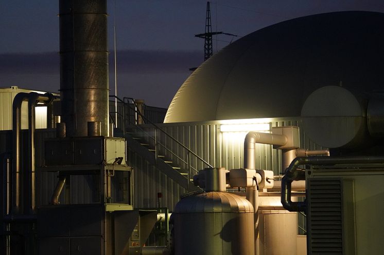 Biogasproduktion auf der Biomasseanlage in Essenheim