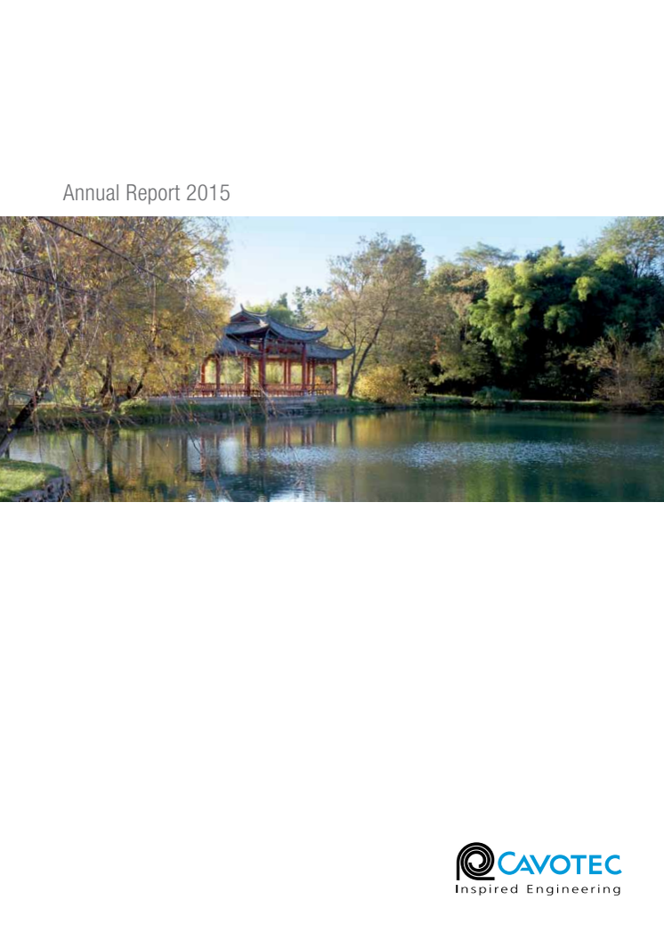 Cavotec Annual Report 2015