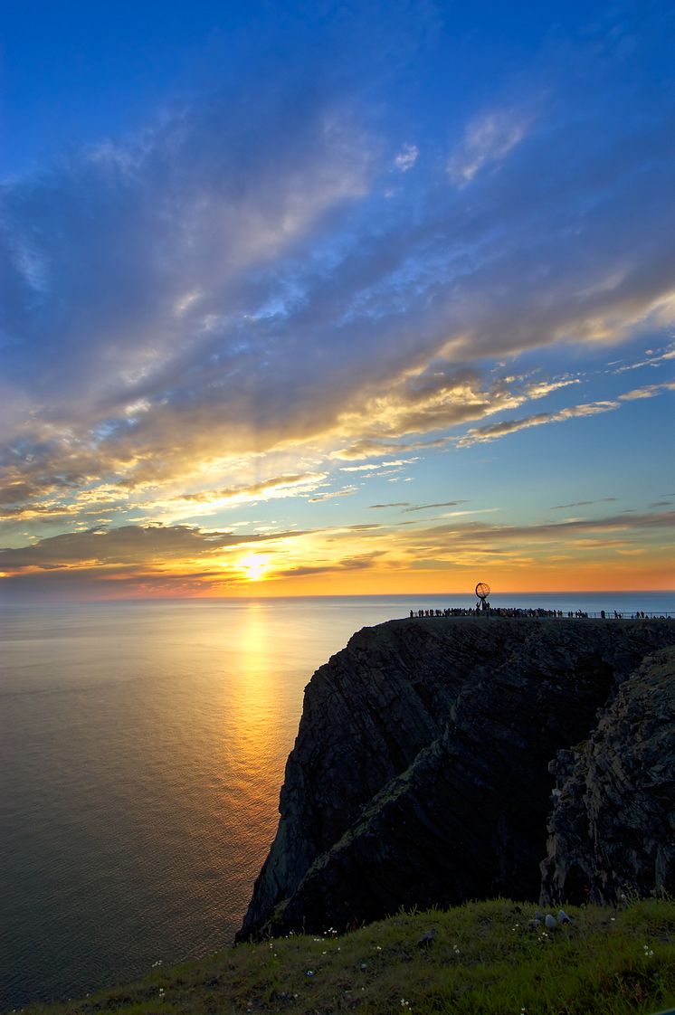 Midnight sun over the North Cape