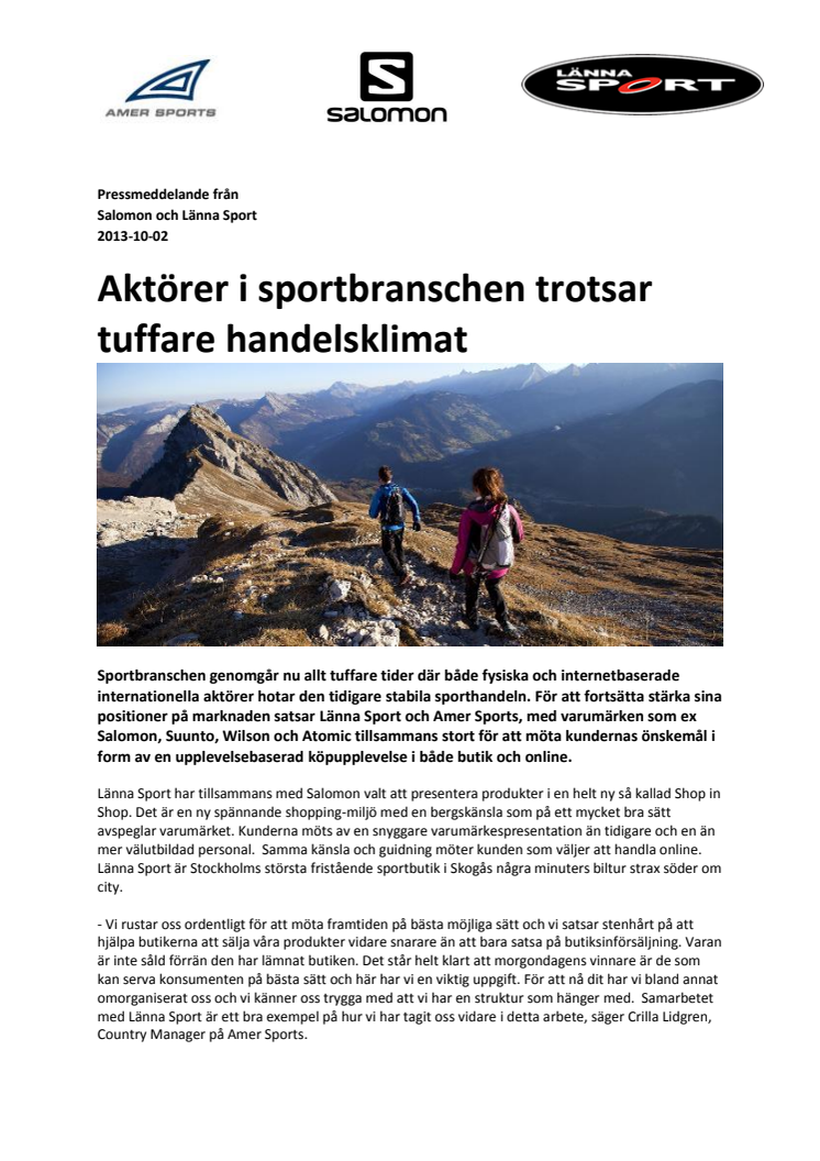 Aktörer i sportbranschen trotsar tuffare handelsklimat