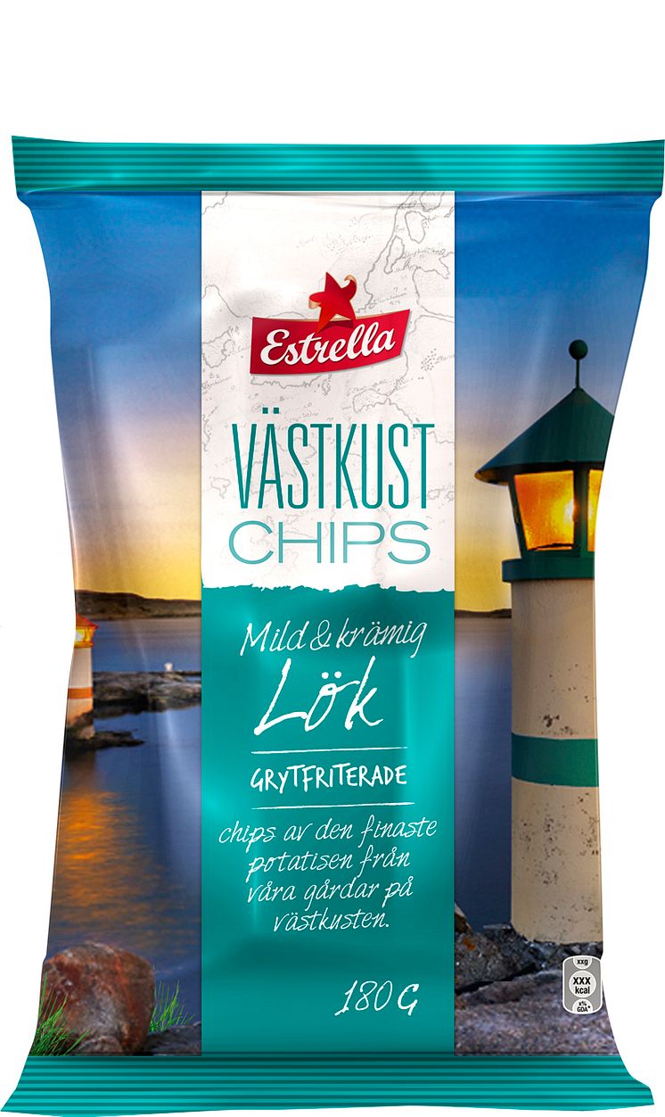 Estrella Västkustchips Mild & krämig lök