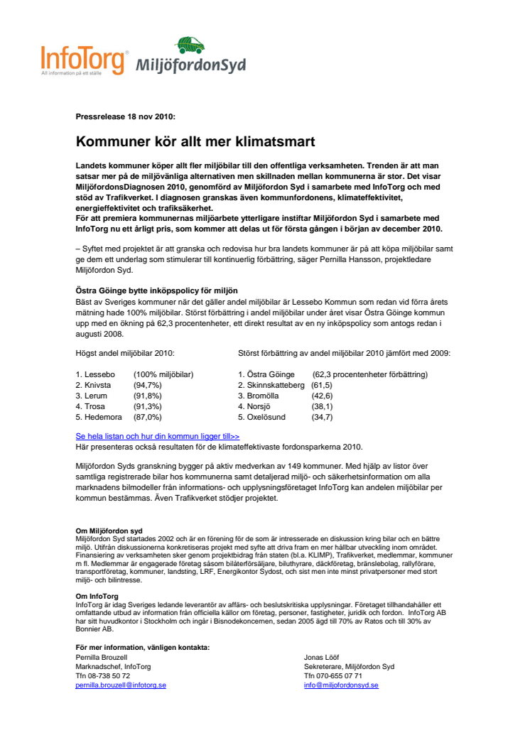 Kommuner kör allt mer klimatsmart