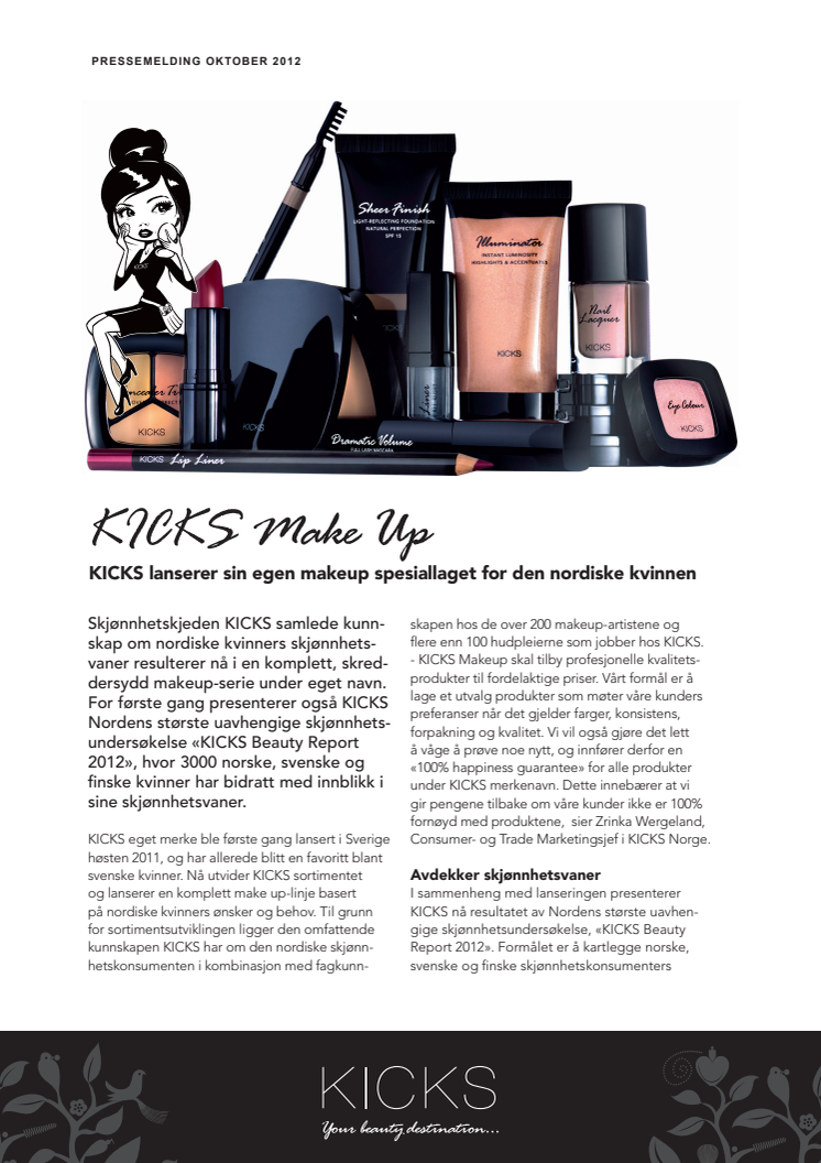 KICKS lanserer sin egen makeup spesiallaget for den nordiske kvinnen!
