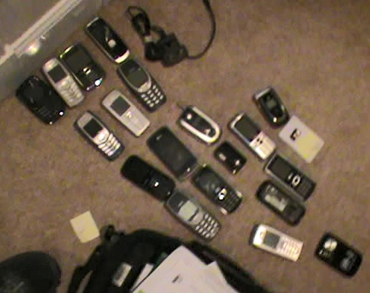 Phones seized from John Farrell's house