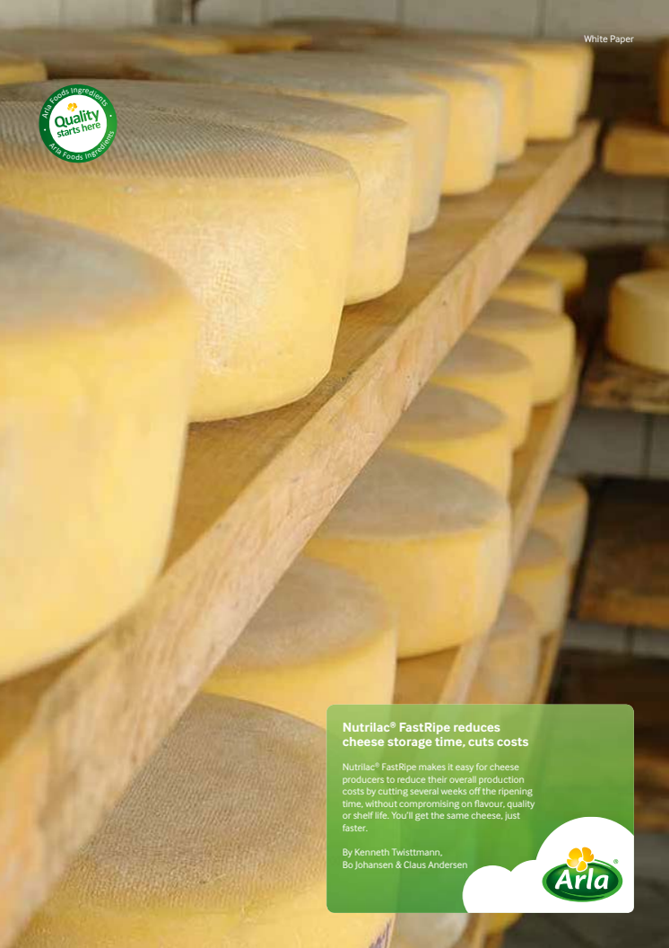 Nutrilac® FastRipe reduces cheese storage time, cuts costs