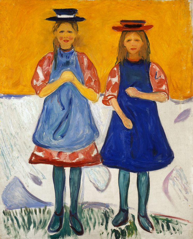 Edvard Munch: To småpiker med blå forklær, 1904-05