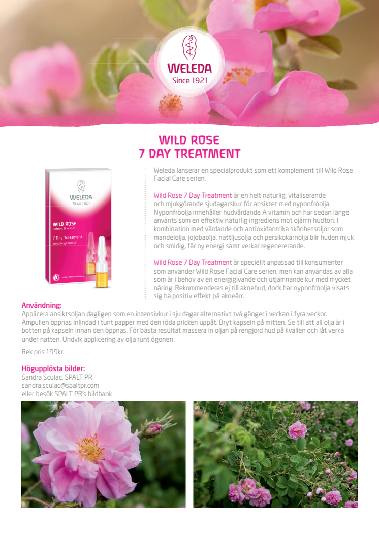 Nyhet! Wild Rose 7 Day Treatment