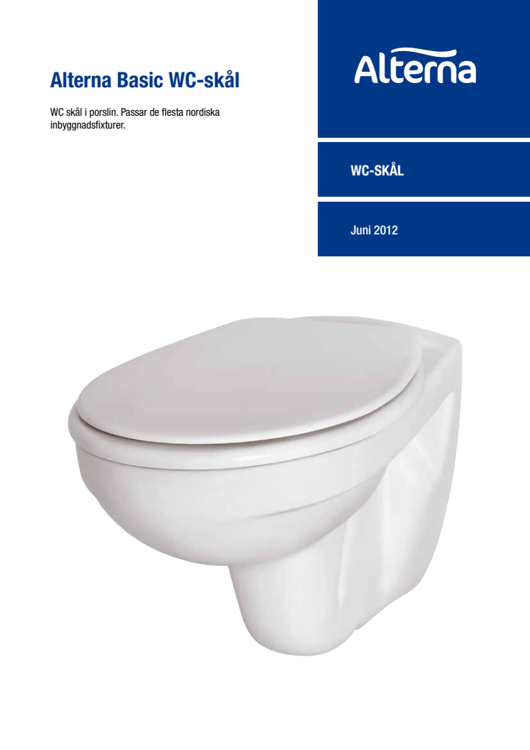 Alterna Basic WC-skål - Produktblad