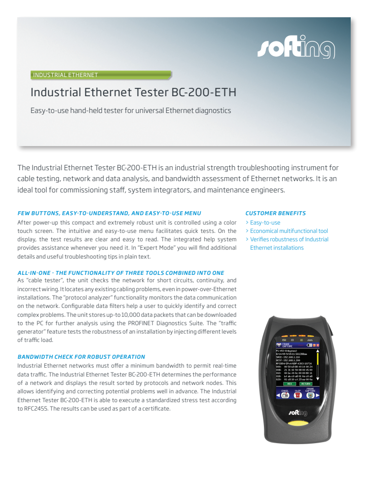 Softing BC-200-ETH   PROFINET tester