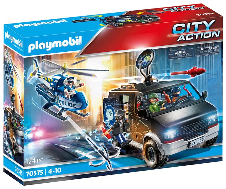 Polizei-Helikopter: Verfolgung des Fluchtfahrzeugs (70575) von PLAYMOBIL