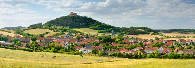 Amt Wachsenburg: Udsigt over Holzhausen i Thüringen