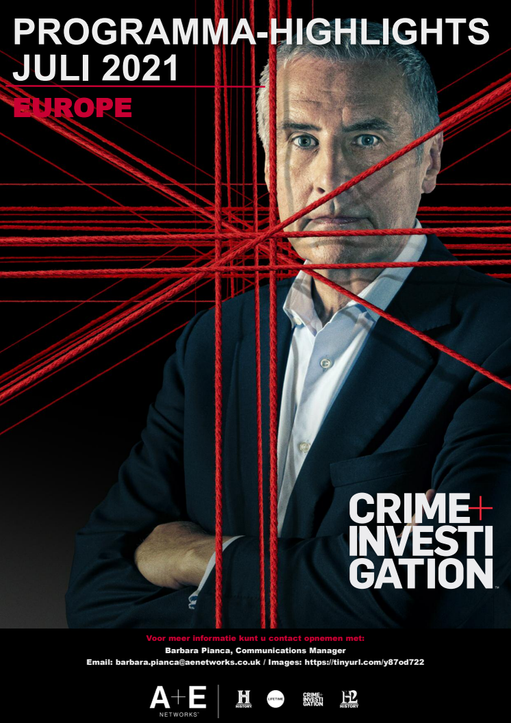 CRIME+INVESTIGATION Programma - Highlights juli 2021