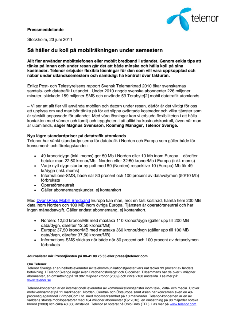 Så håller du koll på mobilräkningen under semestern