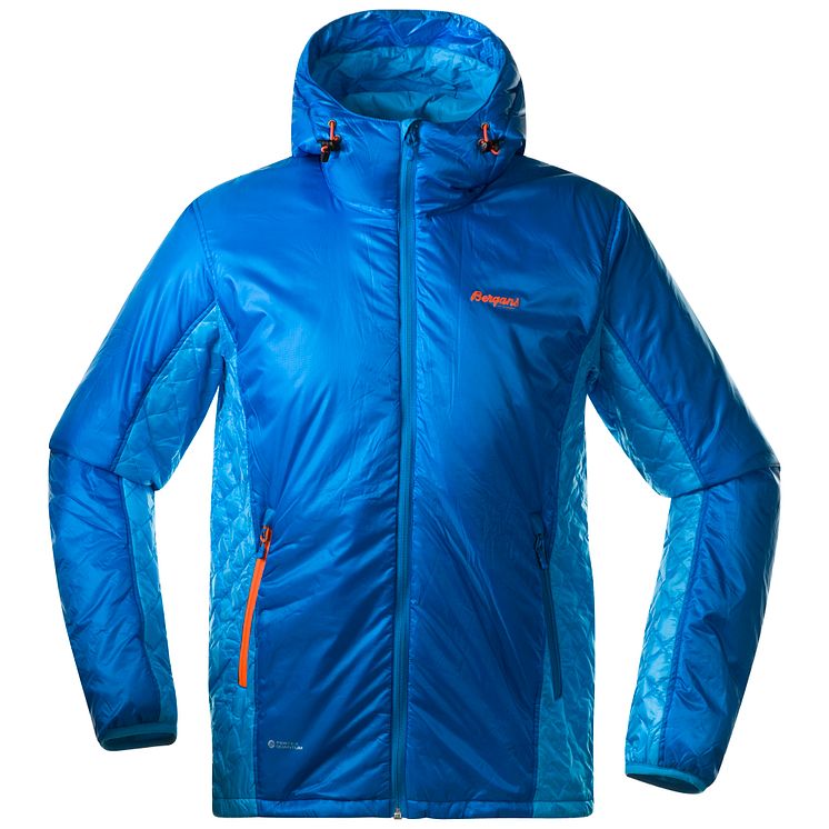 Slogen Lt Ins Jacket - Lt Sea Blue/Br Sea Blue/Neon Orange