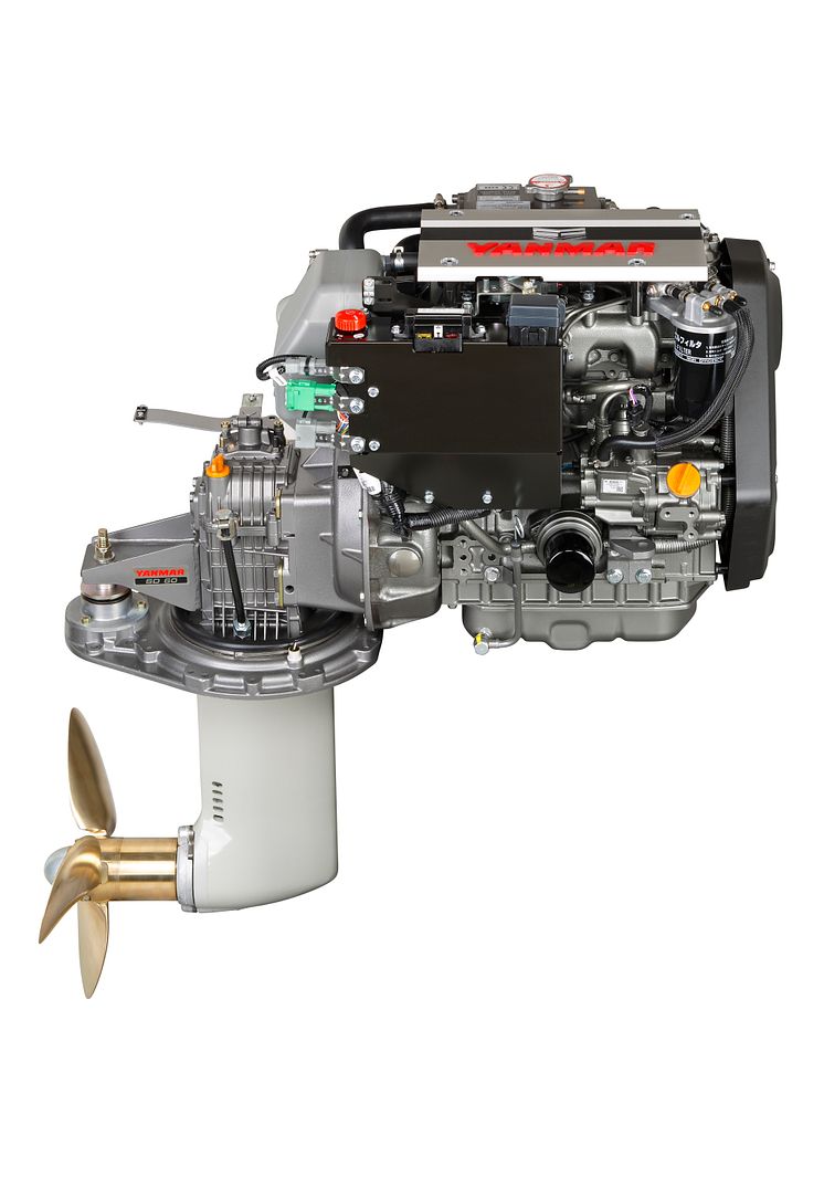 Hi-res image - YANMAR - YANMAR 3JH40 common rail inboard marine diesel engine