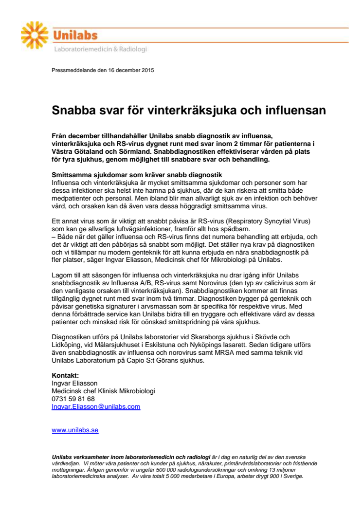  Snabba svar för vinterkräksjuka och influensan