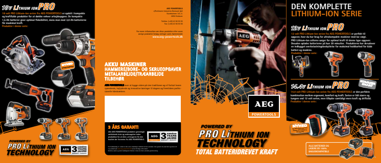 AEG PRO Lithium-Ion brochure