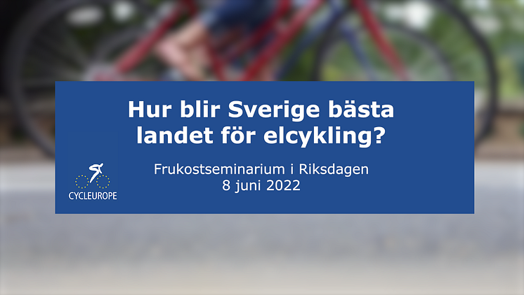 Hur blir Sverige bästa landet för elcykling? 