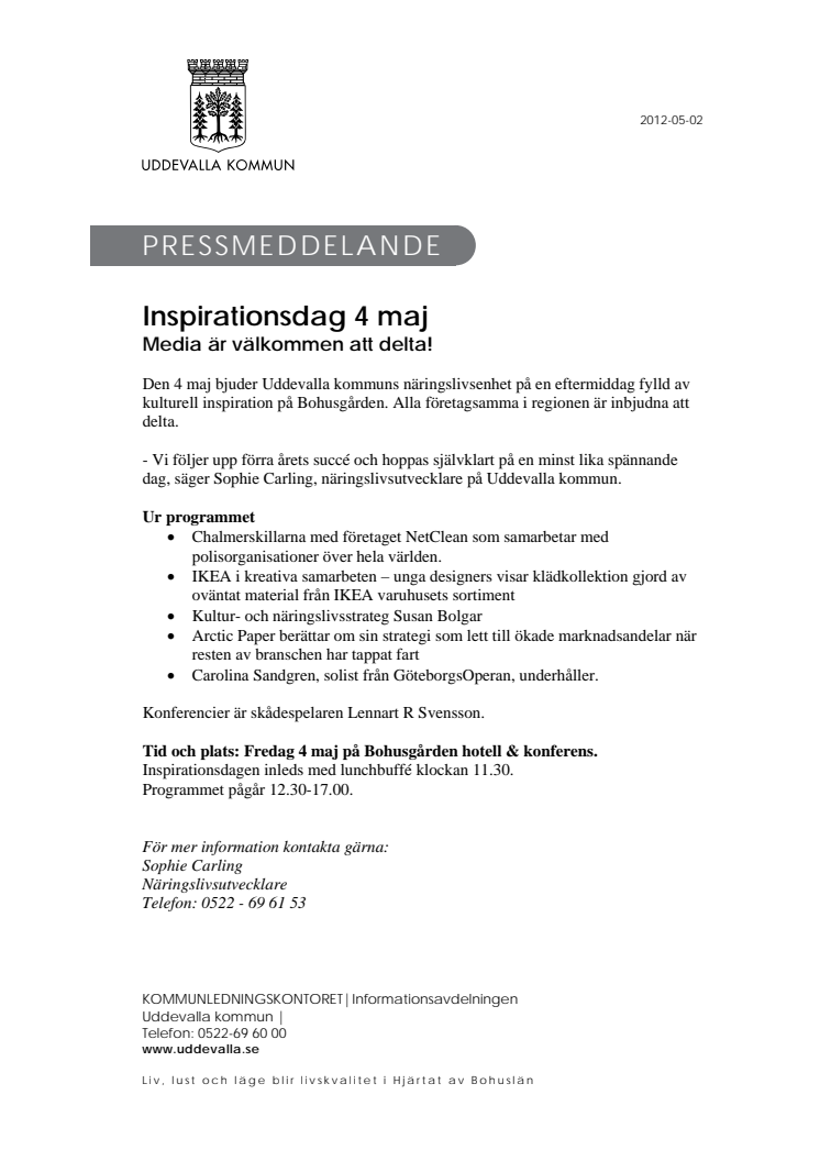 Inspirationsdag 4 maj