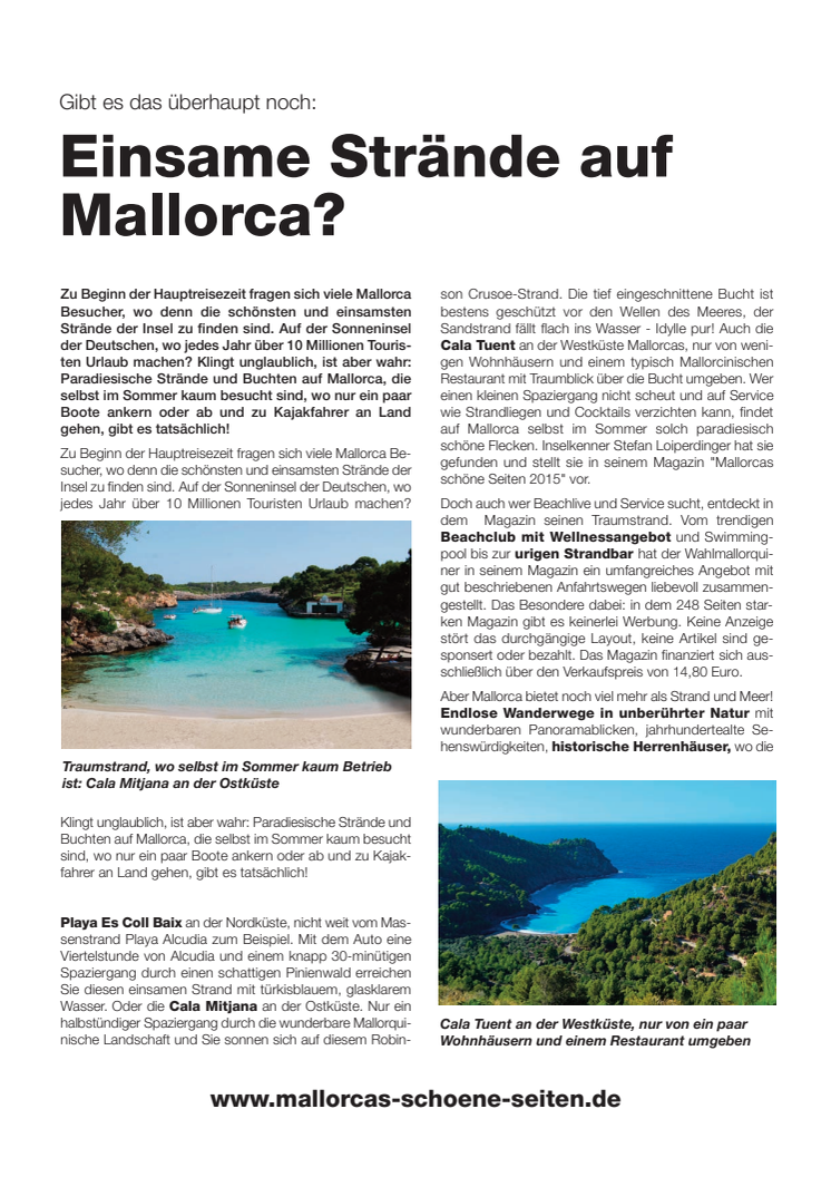 ​Einsame Strände auf Mallorca - gibt es das überhaupt noch?