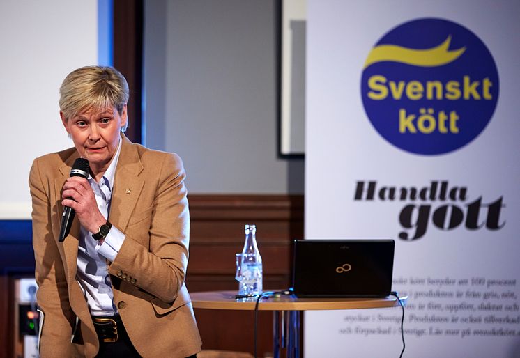 Maria Forshufvud på Svenskt Kötts pressträff om svensk gris