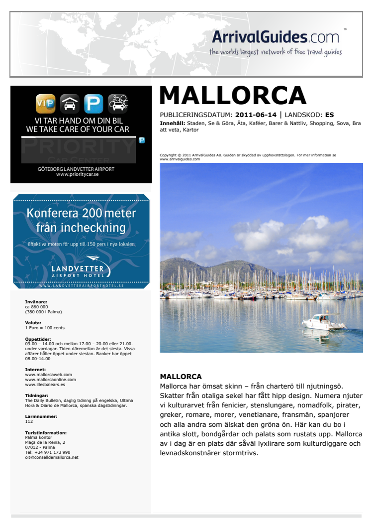 Reseguide Mallorca från ArrivalGuides