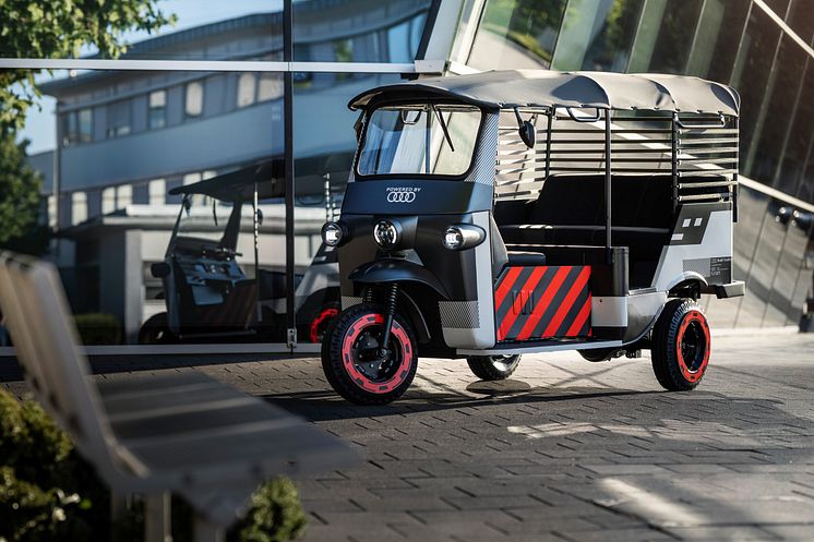 Audi rickshaw med second-life elbilsbatterier