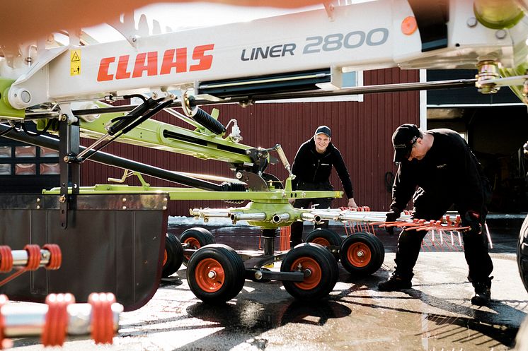 Mycket förberedelser inför premiären av CLAAS i helgen.